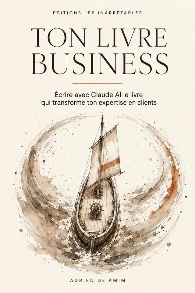 Couverture de « Ton livre business — Écrire avec Claude AI le livre qui transforme ton expertise en clients », par Adrien De Amim